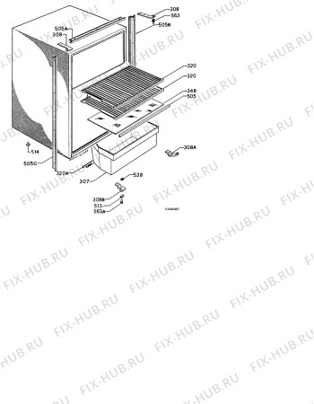 Взрыв-схема холодильника Electrolux ER1625P - Схема узла Housing 001